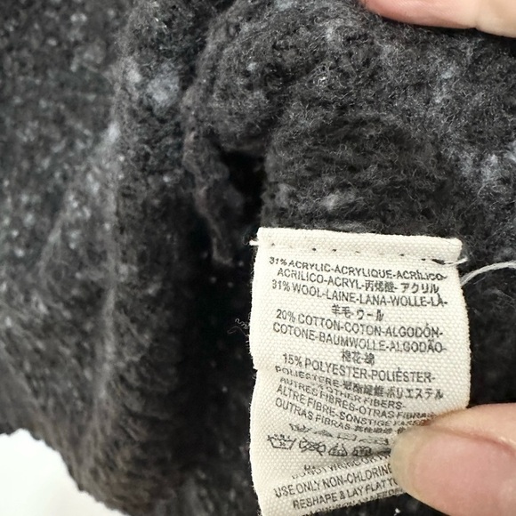 Free People Wool Blend Gray Nubby Jeepster Honeycome Tunic Sweater Size sp - Picture 3 of 4